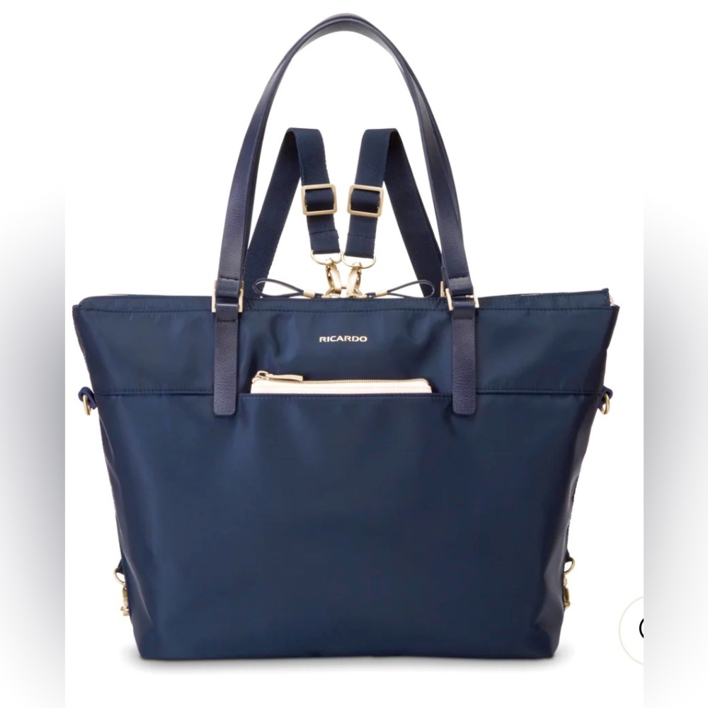 Ricardo Beverly Hills Indio Tote Travel Over Carry On Luggage Bag Navy AUTHENTIC